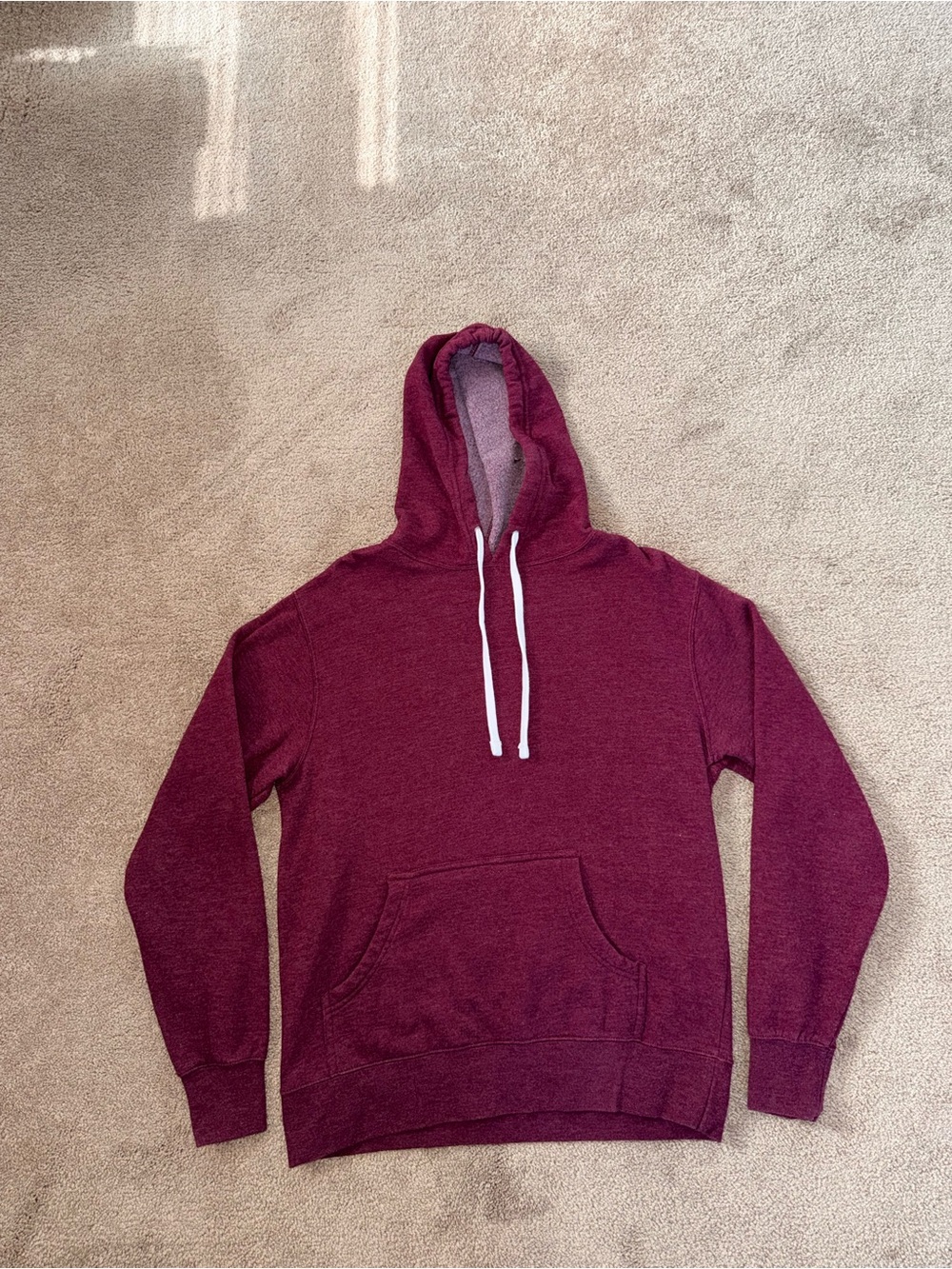 Standard Supply Men's Small Burgundy Maroon Heather Pullover Fleece Hoodie